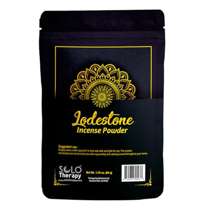 Lodestone Incense Powder 50 Grams, Sacred Space, Natural Incense, Loose Incense, Product from India, Packaged in the USA (Lodestone Incense Powder) - color: Lodestone Incense Powder