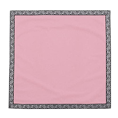 BLESSUME Wicca Square Altar Tarot Table Cloth for Reading with Card Pouch 24.4 * 24.4 inch (Pink1) - color: Pink1