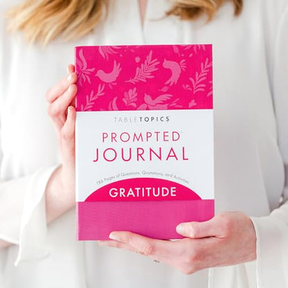TableTopics Gratitude Prompted Journal - Reflection Notebook with Questions, Quotes, & Explorations for Wellness, Being Grateful, & More Positive Self Care Journal for Women - style: Gratitude