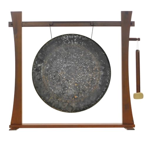 20" to 22" Gongs on the Spirit Guide Gong Stand - Includes Gong, Mallet, & Stand/Great for Office & Home/Traditional Style - size: 22" Mother Tesla Gong