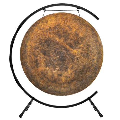 30" to 32" Chinese Gongs on Paiste Floor Stand - Includes Gong, Mallet, & Stand/Handmade Bronze/Strong & Sturdy Iron/Great for Kundalini Meditation & Sound Healing - size: 32" Atlantis Gong