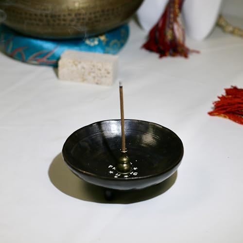 Prayer Offering Ritual Bowl Plate Great for Use Candles Tray Religious Spiritual Gifts （Black Praying） - style: Black Praying
