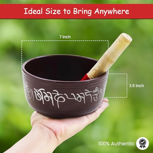 Store Indya handcrafted Tibetan Singing Bowl, 7" Chakra Healing Meditation