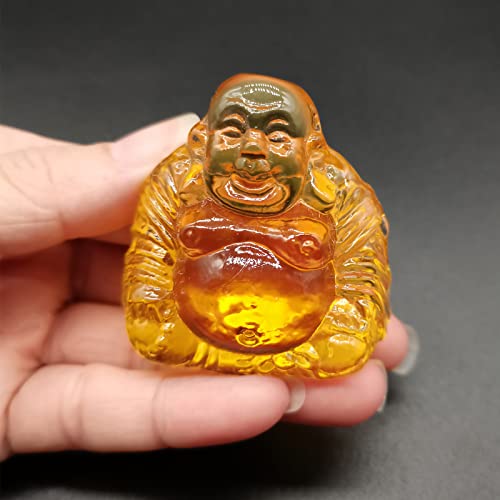 Healing Crystal Small Buddha Statue Laughing Lucky Buddha Figurine
