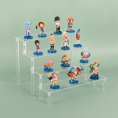 Acrylic Stands for Display,4 Tier Clear Cupcakes Perfumes Figurines Display Stand Risers Shelf for Decoration and Organizer - size: 4 tier
