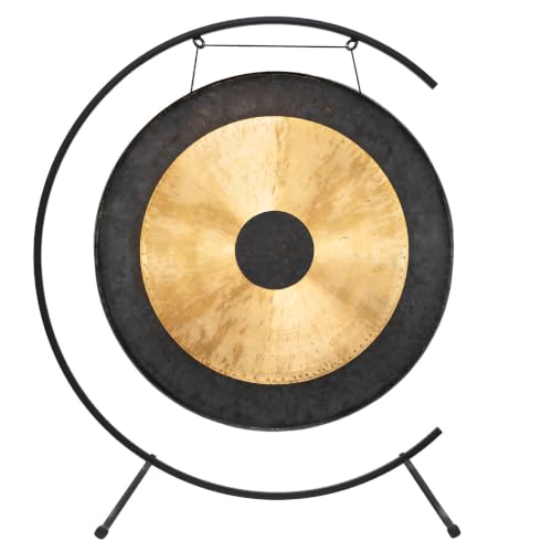 26" Chinese Gongs on the Welcoming Gong Stand - Includes Gong, Stand, and Mallet/Stand is Made from Iron/Sturdy Design - size: 26" Chau Gong