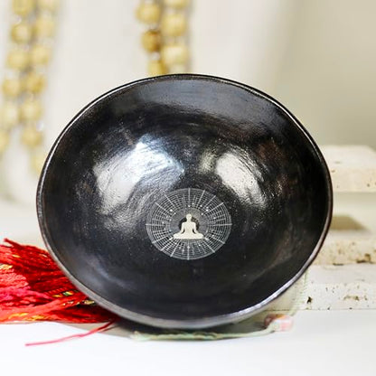 Prayer Offering Ritual Bowl Plate Great for Use Candles Tray Religious Spiritual Gifts （Black Meditation） - style: Black Meditation