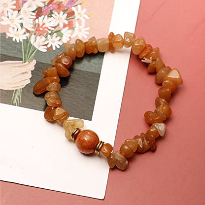 Eigso 7pcs Chakra Mala Beads Bracelets for Women and Men Meditation Healing Crystal Chips Wristbands - color: B-3 color