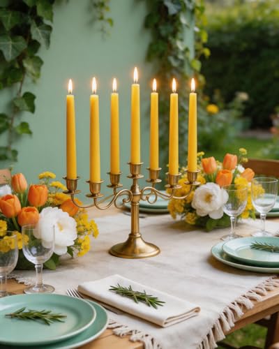 18PCS Beeswax Taper Candles 8" Handmade Natural Candles Sticks,10 Hours Long Burning,Nontoxic,Dripless and Smokeless Bees Wax Candles for Home,Prayer,Tall Tapered - color: 8''beeswax-18pcs