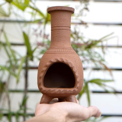 Mexican Style Terracotta Palo Santo Holder,Handmade Chiminea Incense Dish - color: Terracotta - Mexican Palo Santo Holder