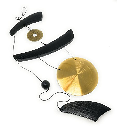 Feng Shui Brass Gong Wind Chime for Patio, Garden, Terrace, Balcony Or Any Room - Beautiful Decor Piece