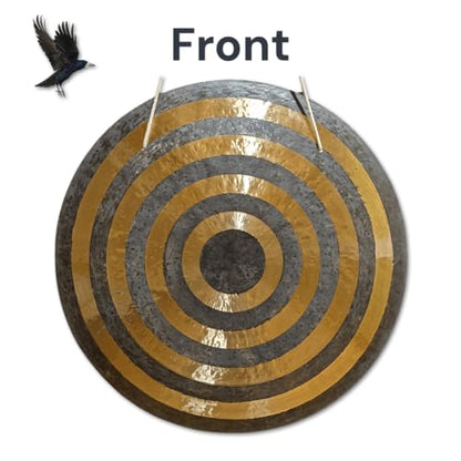 BLACK MAGIC Sun Gong by Raven Sounds, Handmade Chinese Bronze Wind Gong, 22" - size: 22"