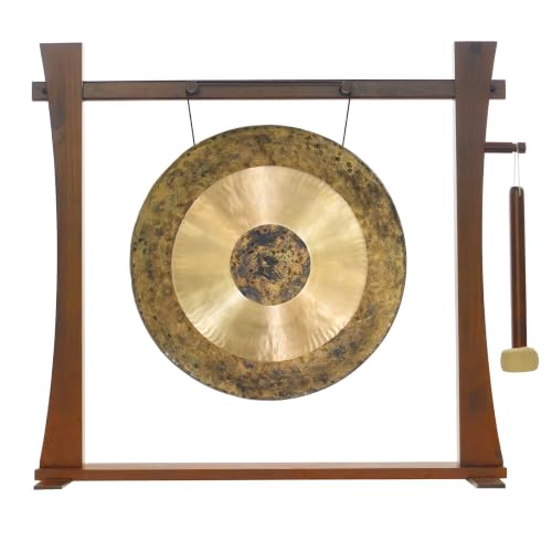 20" to 22" Gongs on the Spirit Guide Gong Stand - Includes Gong, Mallet, & Stand/Great for Office & Home/Traditional Style - size: 20" Atlantis Chau Gong