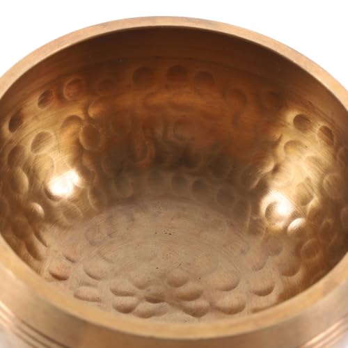 ibasenice Tibetan Singing Bowl Handmade Sound Bowl with Mallet Meditation Chime for Yoga Relaxation Prayer Sound Therapy 3.14 in - size: 8X8CM