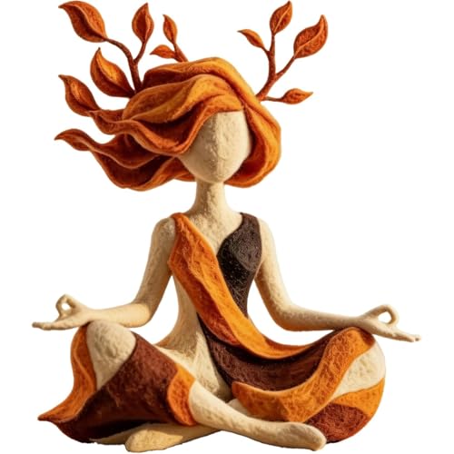 Serenity Growth Meditation Figurine – Abstract Resin Yoga Sculpture for Mindfulness & Inner Peace, Aesthetic Home Decor Statue for Living Room, Bedroom, Desk, Relaxation Gift