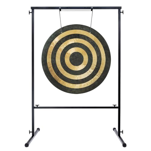 30" to 32" Gongs on the Best Friend Gong Stand - Includes Gong, Stand, & Mallet/Strong & Easy-to-Assemble - color: 32" Solar Flare Gong
