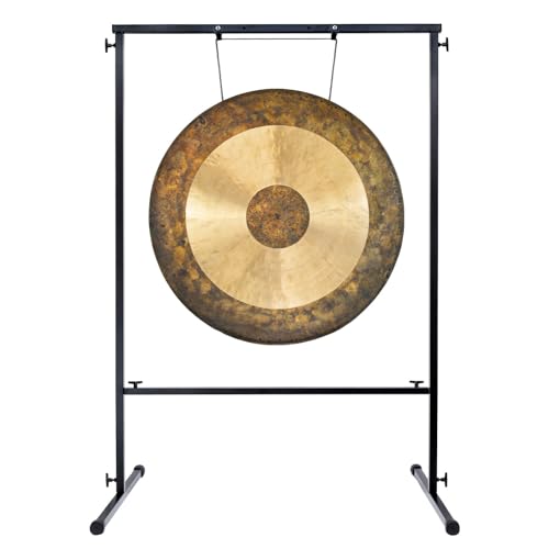 30" to 32" Gongs on the Best Friend Gong Stand - Includes Gong, Stand, & Mallet/Strong & Easy-to-Assemble - color: 32" Atlantis Chau Gong