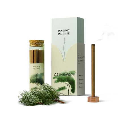 Innergy Cedarwood Incense Sticks, No Bamboo Core, Natural Wood Aroma - color: Cedarwood