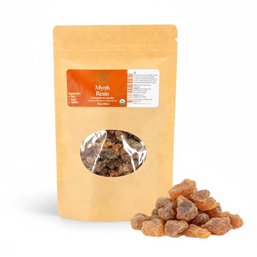 Aromatics International Myrrh Gum 16oz – 100% Pure Organic Commiphora myrrha – Natural Aromatic Botanical for Home Fragrance, Crafting & External Use - color: Myrrh, size: 16.00 Fl Oz (Pack of 1)