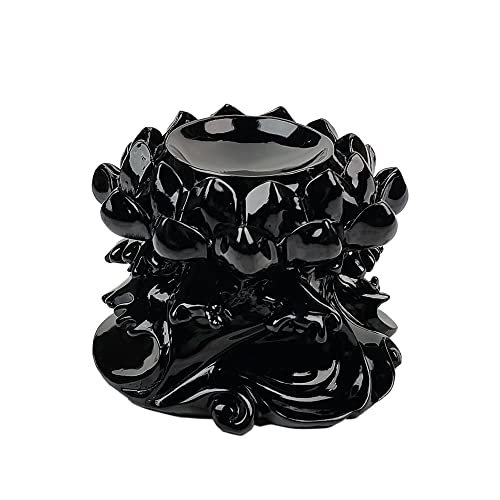 Large Lotus Crystal Ball Stand Sphere Display, Natural Healing Feng Shui Glass Orb Holder Base Statue Decoration, for 80mm-150mm Sphere - color: Large Lotus