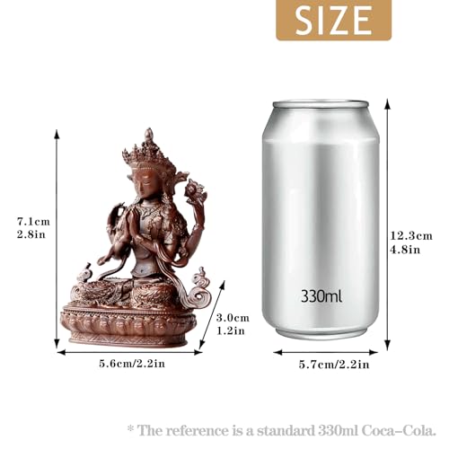 Avalokiteshvara Buddha Statue Pure Copper Handmade Zen Meditation Decor - color: Avalokiteshvara