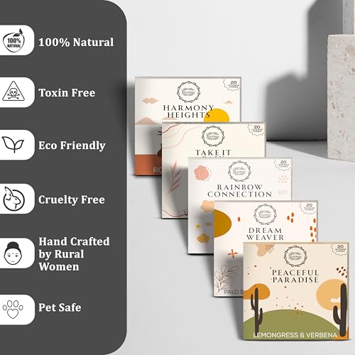 Raajsee Incense Cones, 6 Pack Cone Incense Gift Pack 15 pc Each (90 Total), Insence Cones Variety Pack, 100% Organic Non Toxic Natural - color: Groovy Vibies Cone