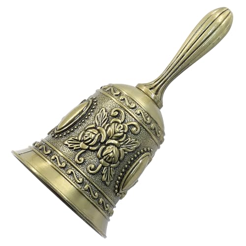 Hitefu Vintage Metal Hand Bell, Bronze - color: Bronze