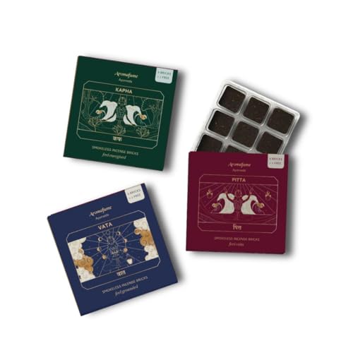 Ayurveda Smokeless Incense Bricks Assorted Set by Aromafume