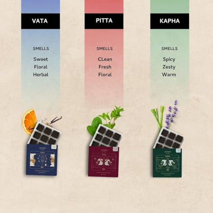 Ayurveda Smokeless Incense Bricks Assorted Set by Aromafume