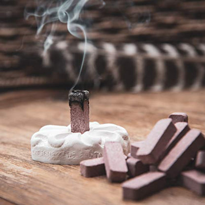 Incienso de Santa Fe - Cedar Natural Wood Incense Bricks Without Holder, 40 Count - Made in the USA - color: Cedar, size: 40