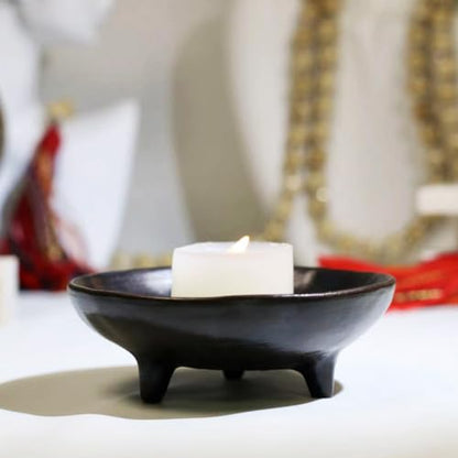 Prayer Offering Ritual Bowl Plate Great for Use Candles Tray Religious Spiritual Gifts （Black Tree Life） - style: Black Tree Life