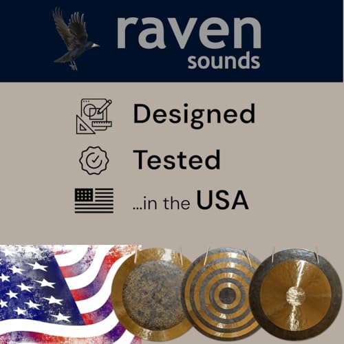 Sun Gong by Raven Sounds, Handmade Chinese Bronze Wind Gong, for Sound Healing, Meditation & Yoga (18") - size: 18"