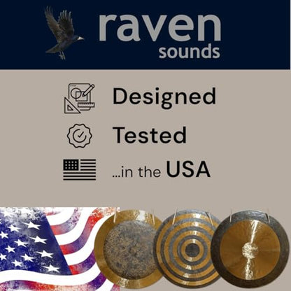 Sun Gong by Raven Sounds, Handmade Chinese Bronze Wind Gong, for Sound Healing, Meditation & Yoga (18") - size: 18"