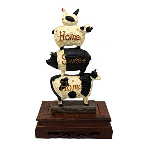 CVHOMEDECO. Primitives Rustic Rosewood Rectangle Display Stand Vase Pot Base Fishbowl Pedestal Stand. (6-1/2 Inch) - size: 6-1/2"L
