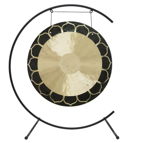 24" to 26" Temple Wind Gongs on Stands - Includes 26" Gong, Stand, & Mallet/Great for Meditation & Sound Healing - color: 24" on Welcoming Stand
