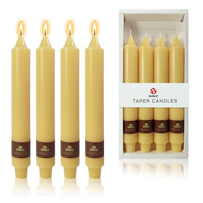 Beeswax Meditation Candles – 34 Pack, Includes Mini Candle Holder & 12 Wax Dots, Slow Burn, Natural Unscented, Yoga Prayer Mindfulness & Relaxation
