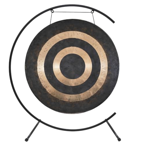 26" Chinese Gongs on the Welcoming Gong Stand - Includes Gong, Stand, and Mallet/Stand is Made from Iron/Sturdy Design - size: 26" Eventual Horizon Gong