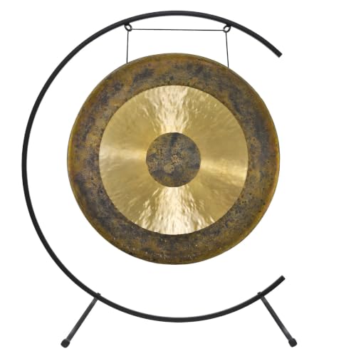 24" Chinese Gongs on the Welcoming Gong Stand - Includes Gong, Stand, & Mallet/Sturdy & Supportive/Great for Meditation - size: 24" Atlantis Chau Gong