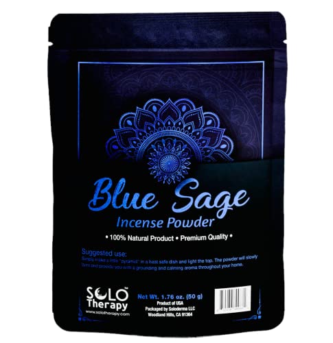 Blue Sage Incense Powder 50 Grams, Premium Quality, 100% Natural, Sacred Space, Natural Incense, Loose Incense, Product of USA (Blue Sage Incense Powder) - color: Blue Sage Incense Powder