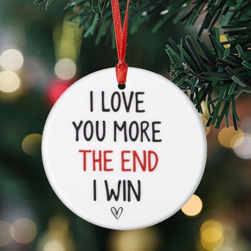 Christmas Ornaments Tree Decorations Hanging Ornaments for Small Little Trees Ceramic Holiday Party Outdoor Indoor Home Decor