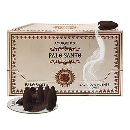 Palo Santo Backflow Incense Cones for Waterfall and Mat Bundle Inciensos Aromaticos|Incienso|Inciense|Insienso - color: Palo Santo
