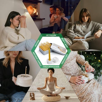 Meditation Beeswax Candles 90Pcs, 20 Minute Mini Candles Set, 2.6 Inch Small Bees Wax Taper Candles - Smokeless, Dripless and Non-Toxic for Home, Women Gifts, Yoga-Yellow - color: Raw, size: 90