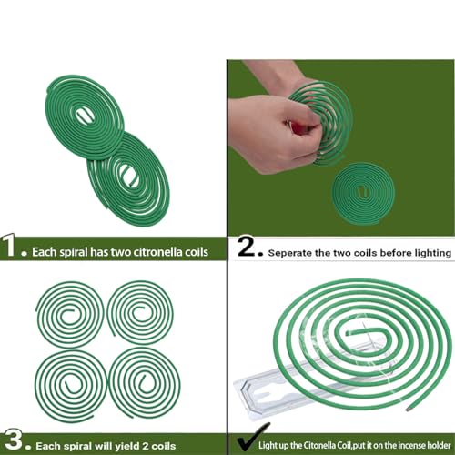 Citronella Incense Coil - Each Coil Could Last for 5-7 Hours - style: Citronella 24 Coils