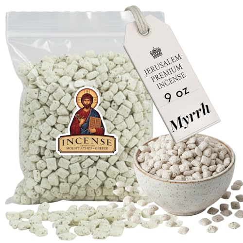 Holy Land Market Orthodox Church Incense Resin, Mount Athos, Myrrh, 9 oz - size: 9 oz