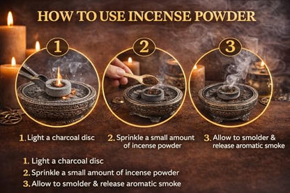 Vrinda® Holy Death Premium Incense Powder - for All Rituals, 50 gm, Made in India, Smudge Powder, Voodoo, Hoodoo, Pagan & Wiccan