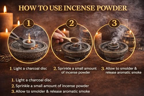 Vrinda® Spiritual Cinnamon Premium Incense Powder - For all rituals, 50 gm, Made in India, smudge powder, Pagan & Wiccan, Energy Boost, Protection & Manifestation | Perfect for Money Work & Meditation