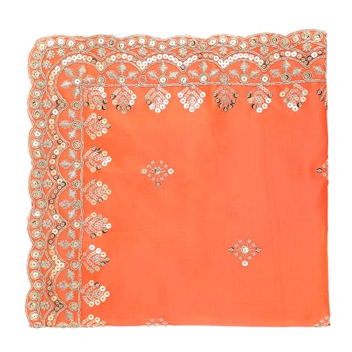 Mat Aasan Pooja Cloth Puja Table God Idol Puja Temple Altar Cloth (19"X19")