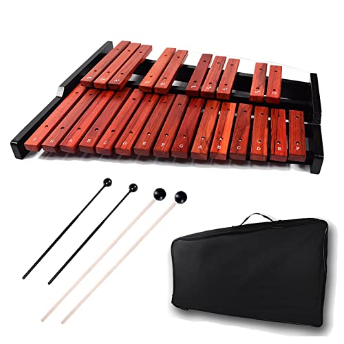 TNZMART 25 Note Xylophone Wooden Glockenspiel Xylophones with Mallet Professional Percussion Instrument (Xylophone) - color: Xylophone