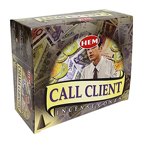 TRUMIRI Incense Cone Holder Bundle with Hem Call Clients Incense Cones - Pack of 12 (Approx 120 Cones) - color: Call Client