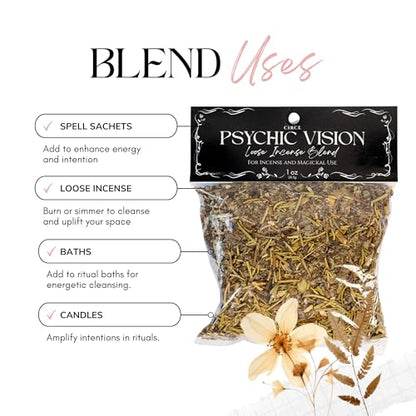 CIRCE Loose Herb Incense Psychic Vision - Clarity, Mugwort & Sage, 1oz - color: Psychic Vision